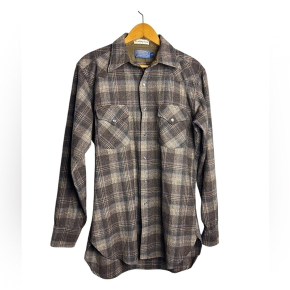 Pendleton Other - Pendleton High Grade Western Flannel Pure Virgin wool Button down Shirt M Long
